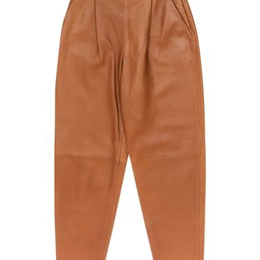 Massimo Dutti - Tan 100% Sheep Leather Limited Edition Pants Sz XS