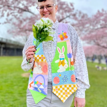 Plus Size Easter Vest with Embellishments 