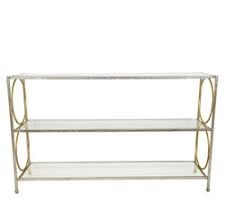Glass Silver & Gold Console Table by Zeugma Import LD44-14