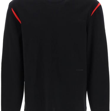 Ferragamo Long-Sleeved T-Shirt With Contrasting Inlays Men