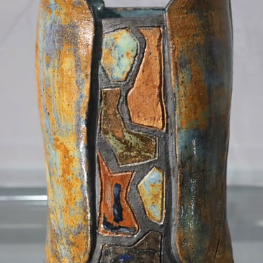 Detailed Ceramic Vase, Illegibly Signed, dtd. 2011