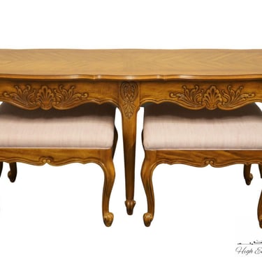 DREXEL HERITAGE Louis XVI Country French Provincial 60" Accent Sofa Table w. Benches 318-067 