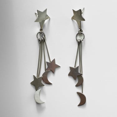 Sterling Silver Stars & Moons Earrings