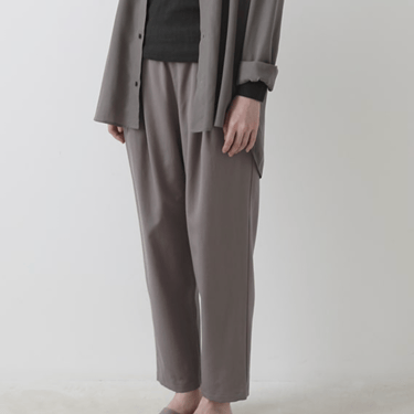 Evam Eva | Wool Tuck Pants | Brown