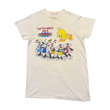 (XL) 1996 White Looney Tunes Tweety Bird T-Shirt 041422 JF