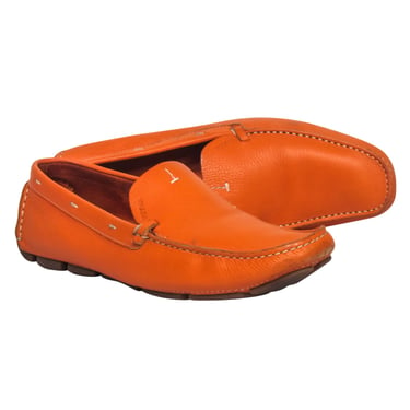 Prada - Orange Leather Loafers Sz 8.5