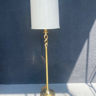 Twisty Brass Floor Lamp