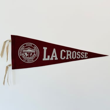 Vintage University of Wisconsin La Crosse Medium Size Pennant 