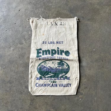 Vintage Empire Birdsfoot Trefoil Seed Sack Champlain Valley 