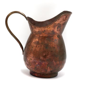 vintage Hammered Copper Pitcher 