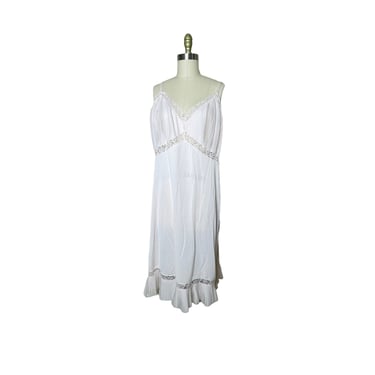 Vintage Vanity Fair Pink Nylon Chiffon Nightgown Gown Slip Sz 44 