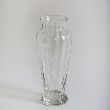 Italian clear glass vase | Taitu Italian hand blown glass vase 