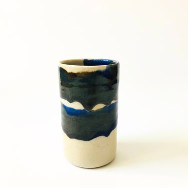 Cylinder Drip Pottery Vase 