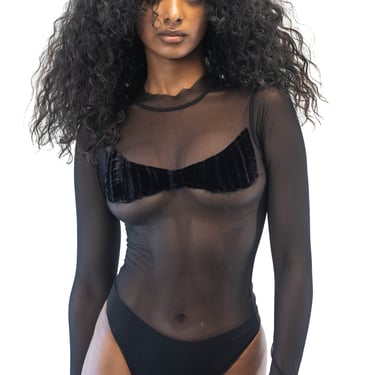 THE BODYSUIT IN BLACK VELVET