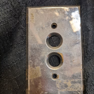 Brass/Nickel Push Button Electrical Face Plate