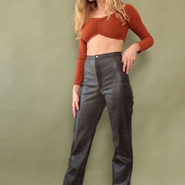 Frederick's Leatherette Stovepipe Pants S/M