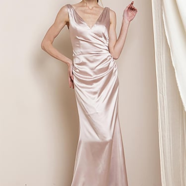 Champagne Satin Gown