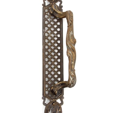 Antique French 17.5 in. Bronze Right Hand Door Pull