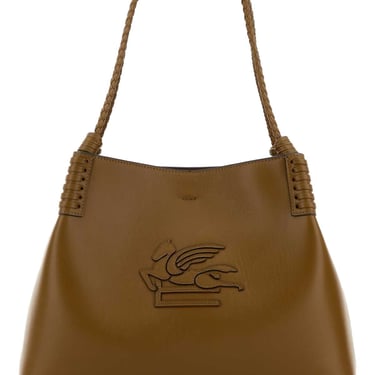 Etro Women Khaki Leather Small Libra Shopping Bag