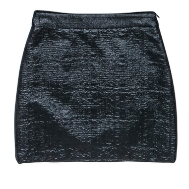 Milly - Black Textured Mini Skirt Sz 2
