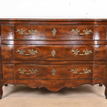 John Widdicomb French Provincial Louis XV Carved Walnut Chest of Drawers, Circa 1960s