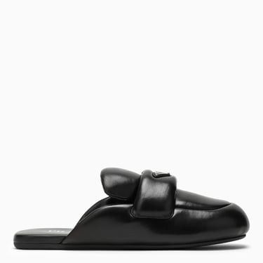 Prada Soft Flat Black Padded Sabot Women