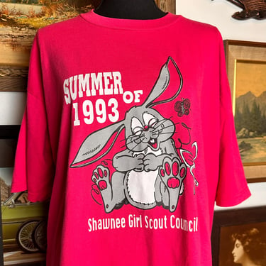 Vintage Summer of 1993 Shawnee Girl Scout Council Tshirt 