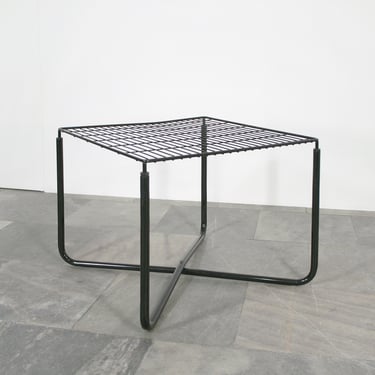 Vintage Niels Gammelgaard Ikea Black Square Wire Postmodern Jarpen Coffee Table Terrace Garden Retro Side End Nightstand Patio Tubular Sofa 