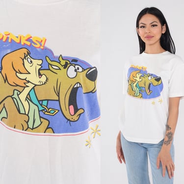 レディースファッション Scooby-Doo Shaggy Zoinks Premium T-Shirt Scooby Doo and Shaggy Mystery Inc Men's Black Graphic Tee