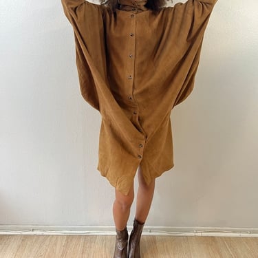 Vintage Vakko Brown Suede Dress by VintageRosemond