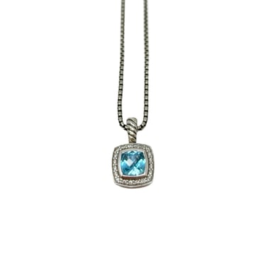 David Yurman Petite Albion Blue Topaz Necklace