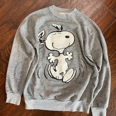 Small, 1960s Snoopy Mayo Spruce Cotton Sweatshirt, Blue, | The Cat