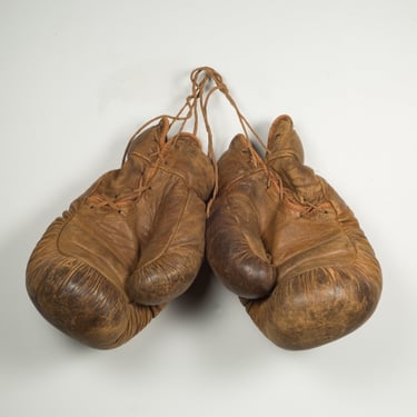 Antique Horse Hair and Leather Boxing Gloves c.1920