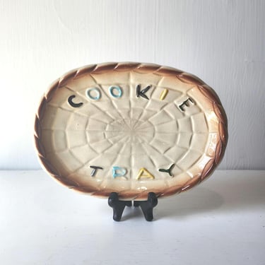 Vintage ceramic cookie tray platter 