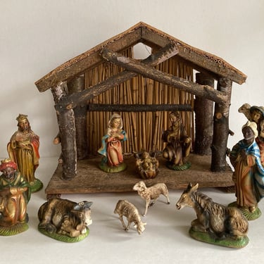 Vintage Italian Nativity Set 