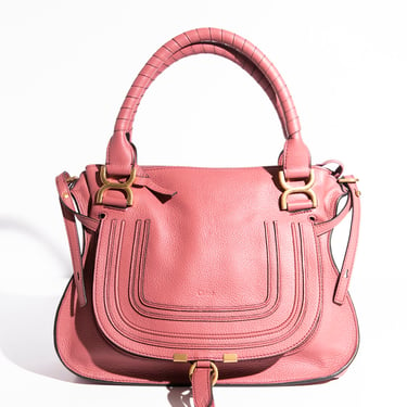 CHLOE Faded Rose Leather Medium Marcie Bag