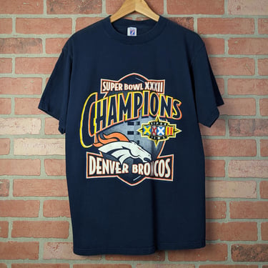 Vintage 90s NFL Denver Broncos Football Superbowl Champions ORIGINAL Graphic Tee - Large 