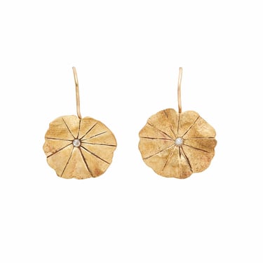 Petite Pennywort Earrings - Gold-Fill + Bronze