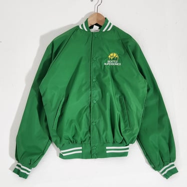 Vintage Seattle SuperSonics Green Jacket Sz. M