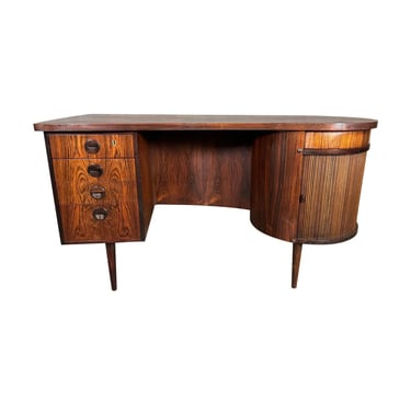 Vintage Danish Mid Century Modern Rosewood Desk Model 54 by Kai Kristiansen 