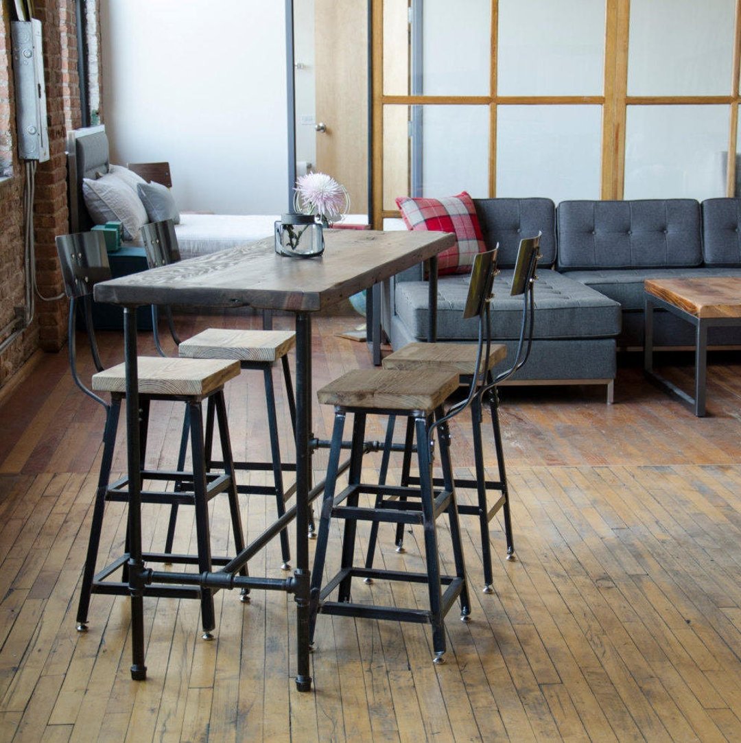 Urban Wood Goods High Top Bar Table, Bar Height Table, Urban Wood