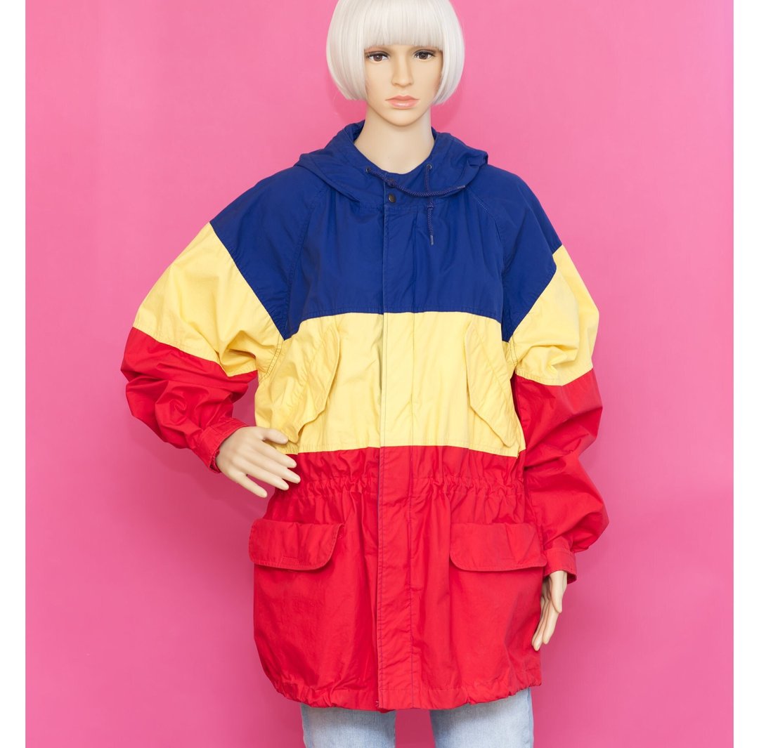 Vintage 1980s Color Block Windbreaker Jacket | Norsport | Large | 3 ...