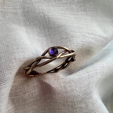 Braided Amethyst Band in 14k goldfill 