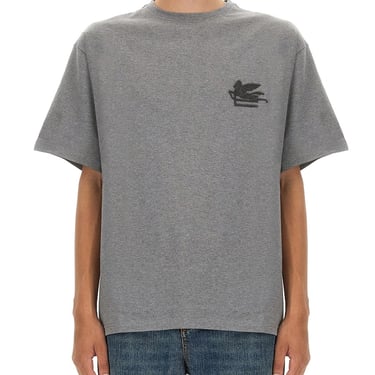 Etro Men T-Shirt With Pegasus Embroidery