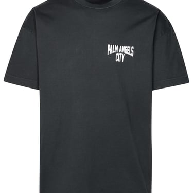 Palm Angels 'Pa City' Grey Cotton T-Shirt Men