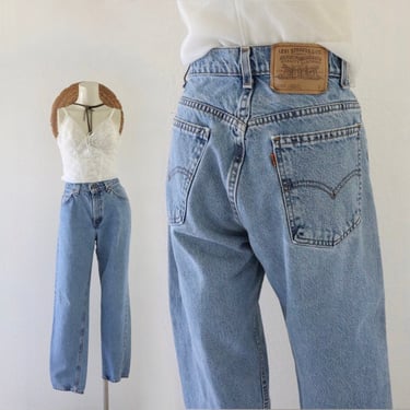 levi's USA loose fit straight leg jeans - 28 - vintage 90s orange tab 960 womens size 6 denim Levi 