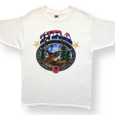 Vintage 90s/00s NRA “Protecting Americas Heritage Since 1871” Deer Graphic T-Shirt Size Large 