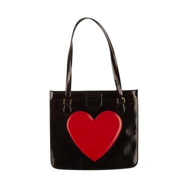 Moschino Black Heart Shoulder Bag