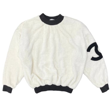 Chanel White Terrycloth Pullover