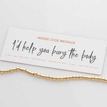 Best Friend Gift, Morse Code Bracelet with 